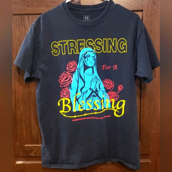 Samborghini, Stressing For A Blessing Shirt, Medium, EUC - Picture 1 of 3